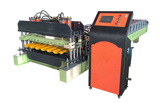 Colored Steel  Press Step Tile Roll Forming Machine 0-12m/Min