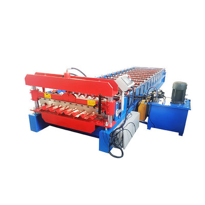 5.5kw মোটর এবং ক্রোমযুক্ত রোলার সহ কাস্টমাইজযোগ্য 380V ছাদ শীট রোল ফর্মিং মেশিন
